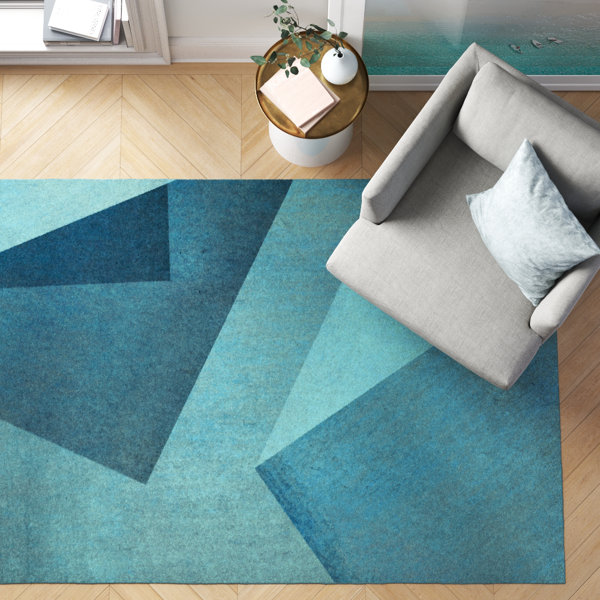 Foundstone Alysha Blue/Light Teal Abstract Area Rug & Reviews Wayfair.ca